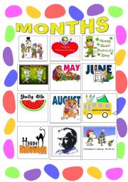 English Worksheet: MONTHS