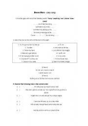 English Worksheet: Lazy song