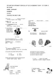 English worksheet: test