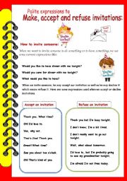 English Worksheet: inviting someone