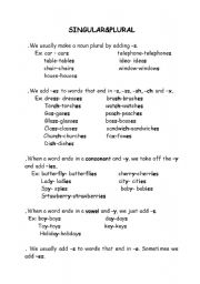 English Worksheet: sıngular_plural