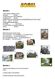 English Worksheet: Homes in Great Britain. Part 1