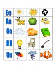 English Worksheet: vowels