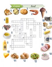 crossword food