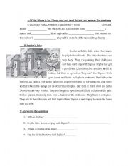 English Worksheet: there is/ there are