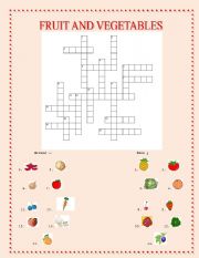 English Worksheet: Fruit and vegetables