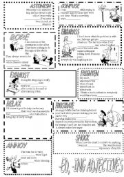 English Worksheet: ed ing adjectives