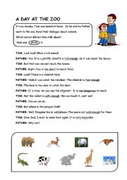 English Worksheet: Reading about too/enough