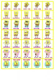 English Worksheet: Sponge Bob motivation Stickers