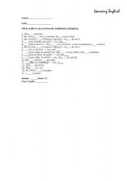 English Worksheet:  to be in Present Indefinite