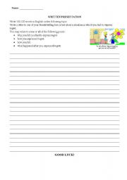 English worksheet: Writing Task