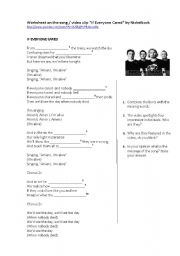 English Worksheet: If Everone Cared