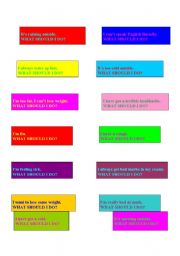 English Worksheet: should_what should I do?