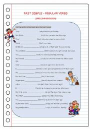 English Worksheet: Past Simple Regular Verbs