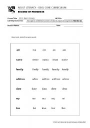 English Worksheet: Basic Literacy worksheets