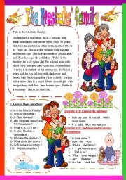 English Worksheet: The Mesbahs family