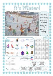 English Worksheet: Its Winter!