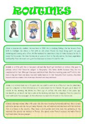 English Worksheet: ROUTINES