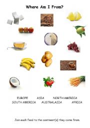English Worksheet: Where Am I From?