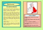 English Worksheet: THE UNITED KINGDOM