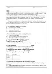 English Worksheet: ancient manners