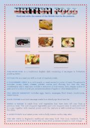 English Worksheet: British food