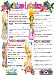 English Worksheet: Past simple & past continuous