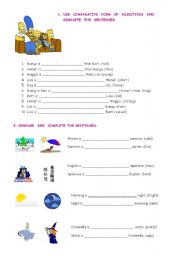 English Worksheet: comparative of short adjectives