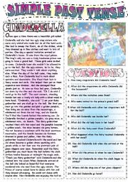 English Worksheet: SIMPLE PAST TENSE (CINDERELLA)