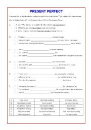 English Worksheet: Present Perfect - Active and Passive voice