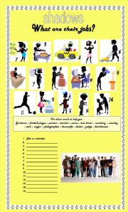 English Worksheet: What are their jobs?