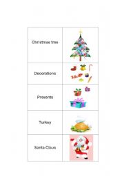 English worksheet: Christmas flashcards