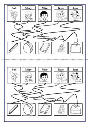 English Worksheet: Possessive case