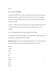 English Worksheet: adverb list