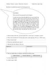 English Worksheet: 9th forms Tunisian schools. Module 2, Lesson 2:School rules session 2