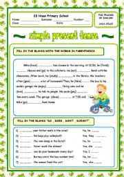 simple present tense