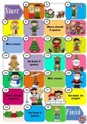 English Worksheet: CHRISTMAS - BOARD GAME