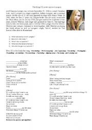 English worksheet: All the things Ill never say