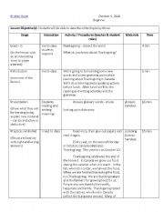 English Worksheet: Thanksgiving Lesson plan and activities (Canadian)
