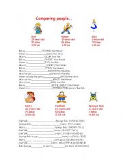 English Worksheet: comparative 