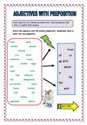 English Worksheet: Adjectives with Prepositions
