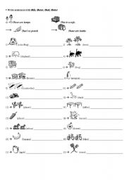 English Worksheet: DEMONSTRATIVES: this, these, that, those