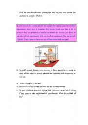 English Worksheet: speaking task