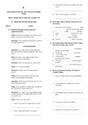 English worksheet: both reading and vocabulary