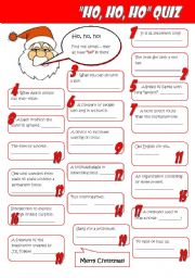 English Worksheet: The Ho Ho Ho Quiz 2