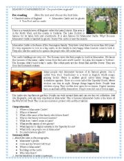 English Worksheet: Muncaster Castle and its Ghosts