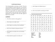 English Worksheet: Toms Daily Routines