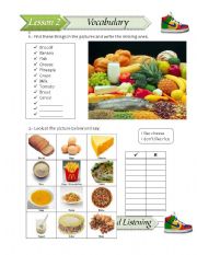 English Worksheet: Food !