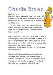 English Worksheet: Charlie Brown 