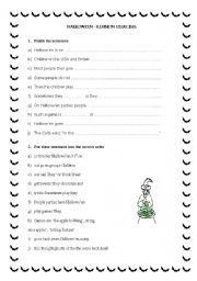 English worksheet: Halloween